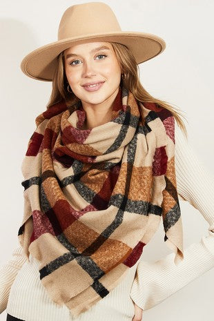 Large Multi-color decorative Blanket Scarf-One size