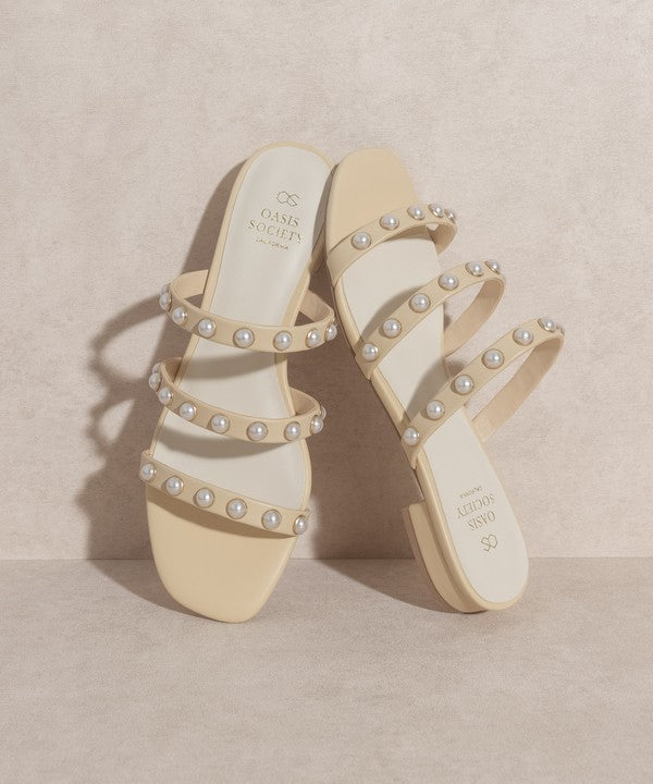 OASIS SOCIETY Valerie - Pearl Flat Sandals