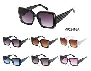 Oversized Square Sunglasses with metal/plastic frame in 6 different colors-$20